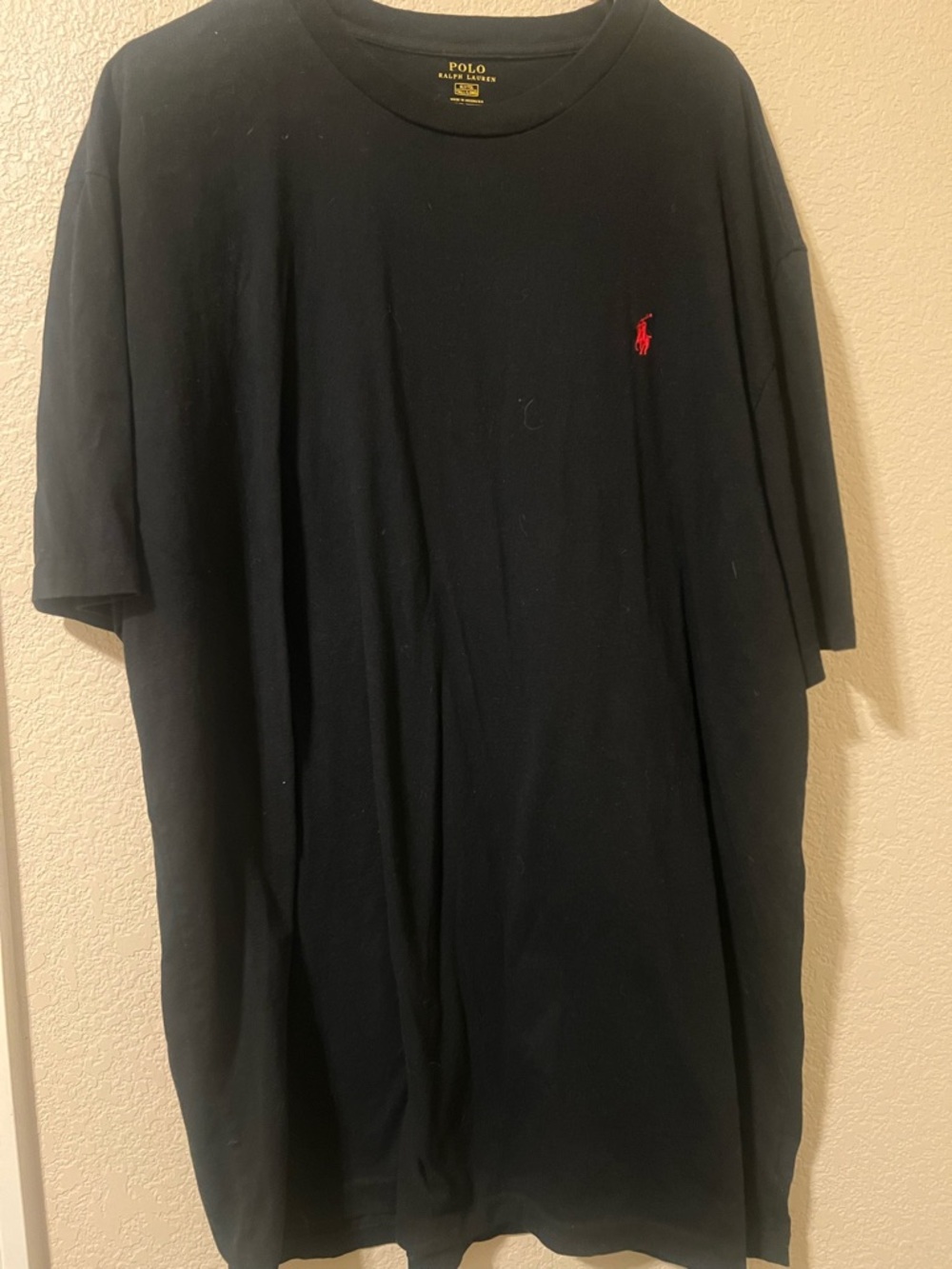 Polo by Ralph Lauren Black Short Sleeve T-Shirt with Red Pony Logo